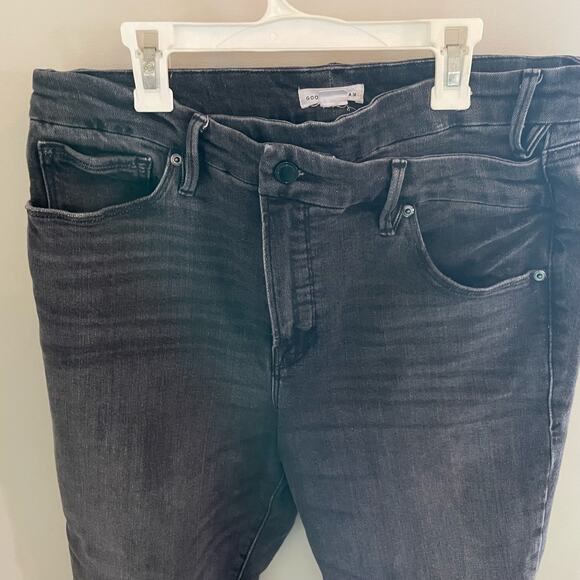 Good American Asymmetrical Dark Grey Skinny Jeans Size 12 - Picture 5 of 8